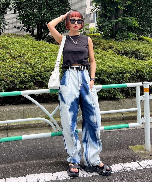 PAGEBOY(ページボーイ)の「ピッタミニサイドオープンノースリーブ(Tシャツ/カットソー・レディース・チャコールグレー/オフホワイト/ブラック・FREE)」の5枚目の写真