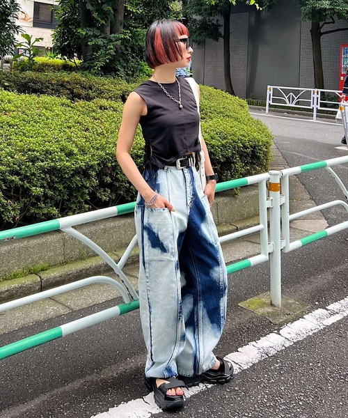 PAGEBOY(ページボーイ)の「ピッタミニサイドオープンノースリーブ(Tシャツ/カットソー・レディース・チャコールグレー/オフホワイト/ブラック・FREE)」の9枚目の写真