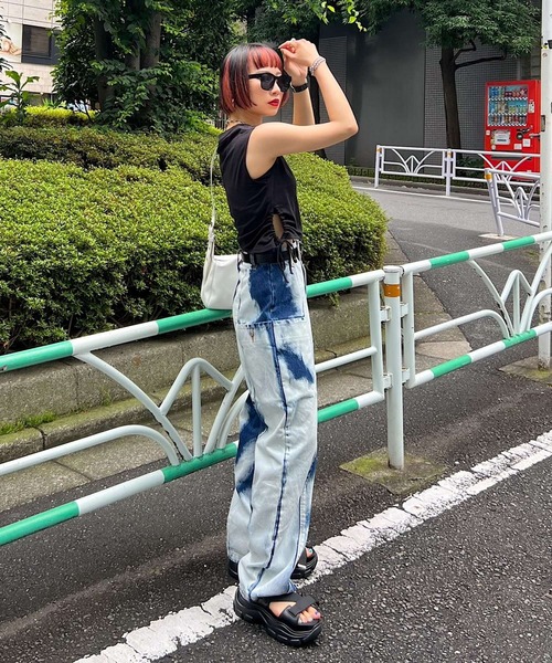 PAGEBOY(ページボーイ)の「ピッタミニサイドオープンノースリーブ(Tシャツ/カットソー・レディース・チャコールグレー/オフホワイト/ブラック・FREE)」の17枚目の写真