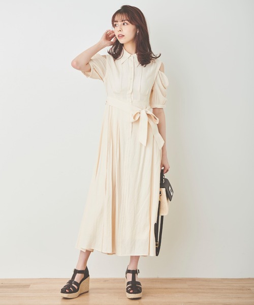 Elino de Mavie 2wayスリーブシャツワンピース 2wayスリーブジップワンピース（ワンピース）｜Ellno de Mavie