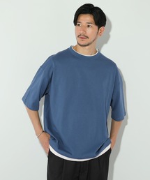 ルーズベーシックフェイクレイヤード半袖Tシャツ