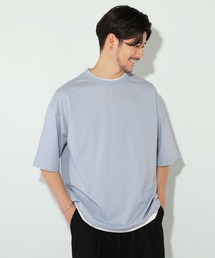 ルーズベーシックフェイクレイヤード半袖Tシャツ