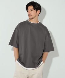 ルーズベーシックフェイクレイヤード半袖Tシャツ