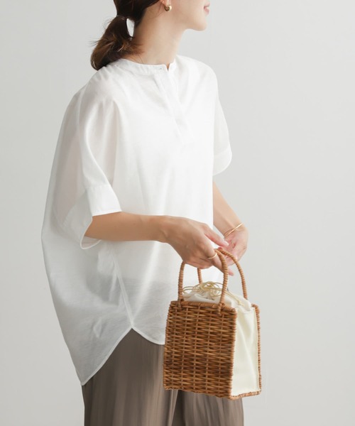 URBAN RESEARCH DOORS(アーバンリサーチドアーズ)の「ヒヨクスキッパーコクーンブラウス(シャツ/ブラウス・レディース・ホワイト/ネイビー/グレー系その他・MEDIUM)」の5枚目の写真