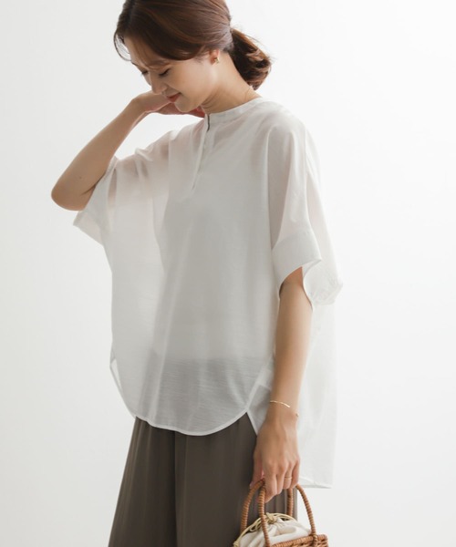 URBAN RESEARCH DOORS(アーバンリサーチドアーズ)の「ヒヨクスキッパーコクーンブラウス(シャツ/ブラウス・レディース・ホワイト/ネイビー/グレー系その他・MEDIUM)」の8枚目の写真