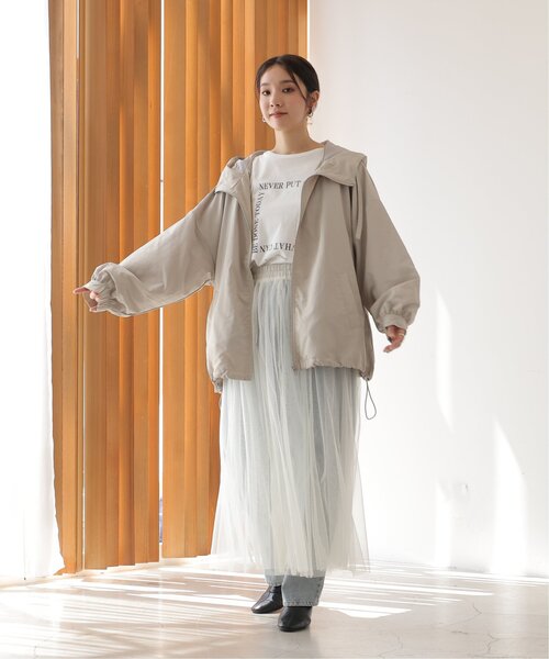 frames RAY CASSIN（フレームスレイカズン）の「ボリュームミドルパーカー（ブルゾン・レディース・ブラック/カーキ/グレイッシュベージュ・FREE）」の21枚目の写真