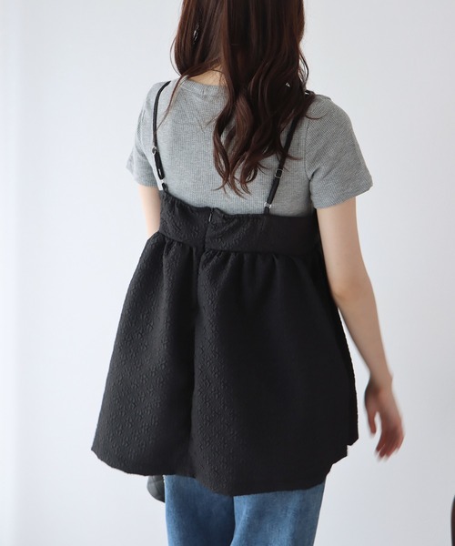 BLUEEAST（ブルーイースト）の「フェザー&フクレジャガードキャミソール（キャミソール・レディース・ブラック/モカ/アイボリー/アイボリー系/ブラック系・MEDIUM）」の16枚目の写真