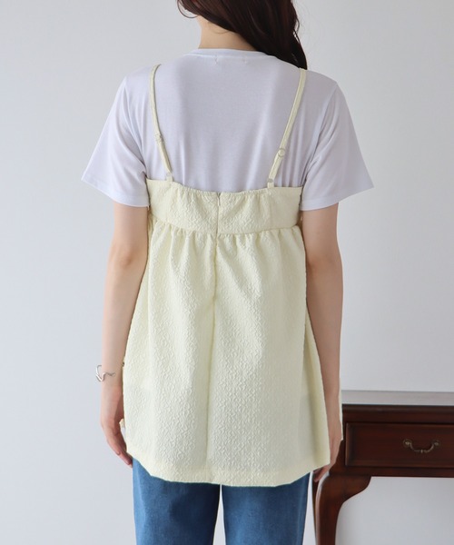 BLUEEAST（ブルーイースト）の「フェザー&フクレジャガードキャミソール（キャミソール・レディース・ブラック/モカ/アイボリー/アイボリー系/ブラック系・MEDIUM）」の20枚目の写真