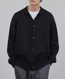 ポロカラールーズニットカーディガン