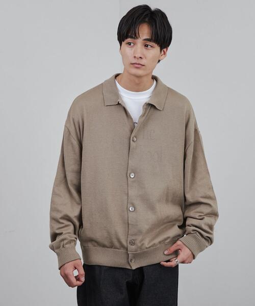 coen（コーエン）の「ポロカラールーズニットカーディガン（カーディガン/ボレロ・メンズ・ブラック/ベージュ・S/M/L/XL）」の9枚目の写真