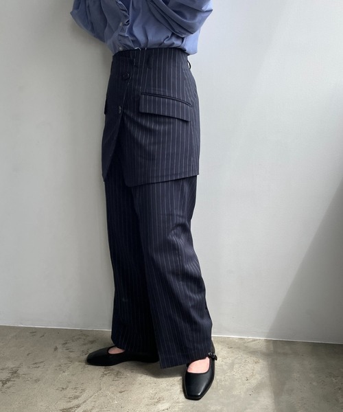 LOWRYS FARM（ローリーズファーム）の「３ＷＡＹセットワイドパンツ　965142（スラックス・レディース・ネイビー/グレー・FREE）」の8枚目の写真