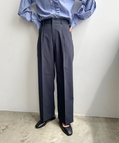 LOWRYS FARM（ローリーズファーム）の「３ＷＡＹセットワイドパンツ　965142（スラックス・レディース・ネイビー/グレー・FREE）」の9枚目の写真