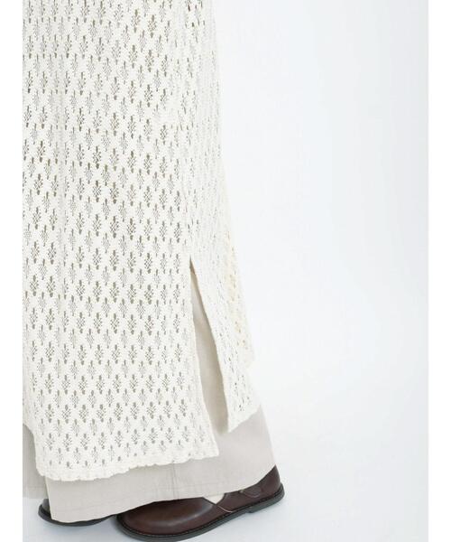 Samansa Mos2（サマンサ モスモス）の「前後2WAYレースジレワンピース（ワンピース・レディース・キナリ/ブラック/オフホワイト・F）」の12枚目の写真