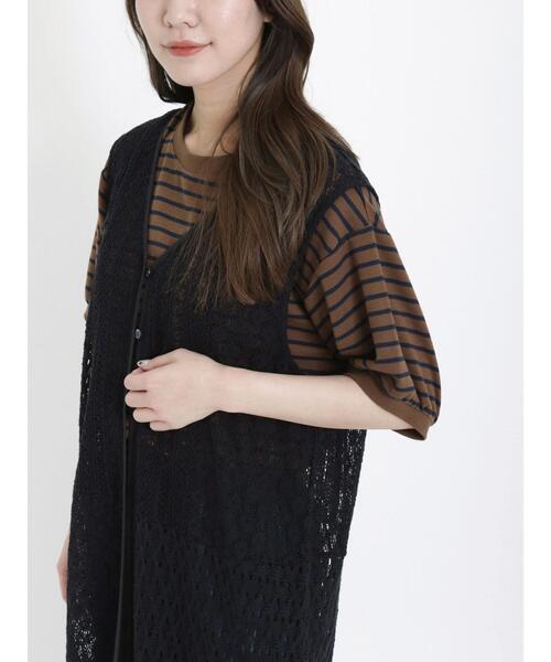 Samansa Mos2（サマンサ モスモス）の「前後2WAYレースジレワンピース（ワンピース・レディース・キナリ/ブラック/オフホワイト・F）」の14枚目の写真