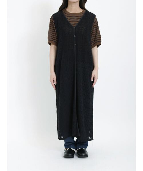 Samansa Mos2（サマンサ モスモス）の「前後2WAYレースジレワンピース（ワンピース・レディース・キナリ/ブラック/オフホワイト・F）」の17枚目の写真