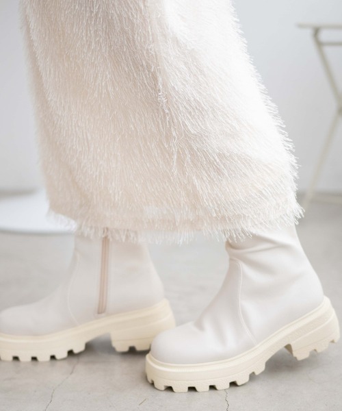 WEGO（ウィゴー）の「WEGO/フリンジロングスカート（スカート・レディース・ブラック/アイボリー・FREE）」の13枚目の写真