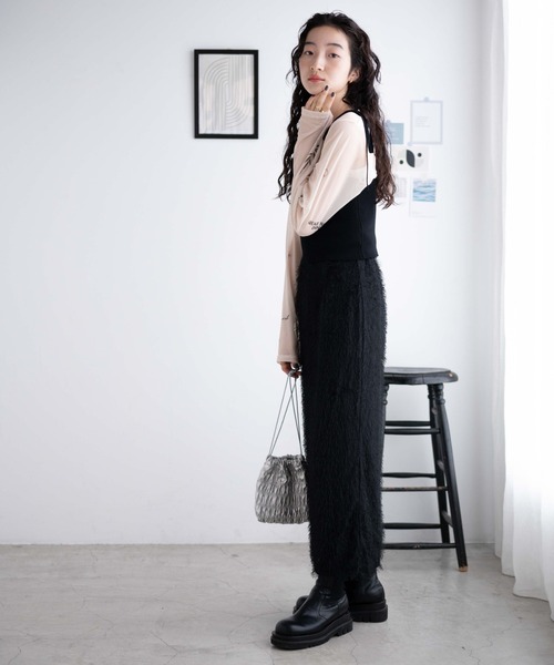 WEGO（ウィゴー）の「WEGO/フリンジロングスカート（スカート・レディース・ブラック/アイボリー・FREE）」の14枚目の写真