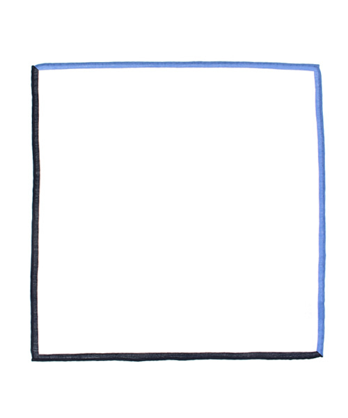 SHIPS（シップス）の「SD: 2カラーパイピング リネン ポケットチーフ（ハンカチ/ハンドタオル・メンズ・ホワイト/ネイビー・ONE SIZE）」の5枚目の写真