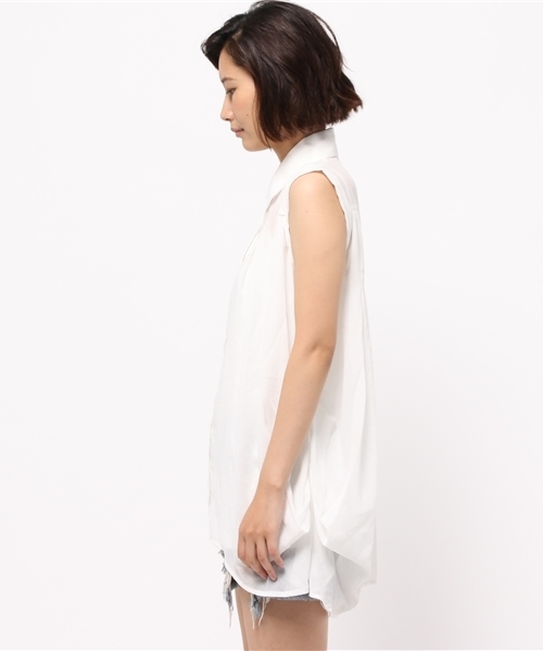 OUTLET（アウトレット）の「【DaTuRa】裾ボリュームシャツワンピ（ワンピース・レディース・ホワイト・FREE）」の9枚目の写真
