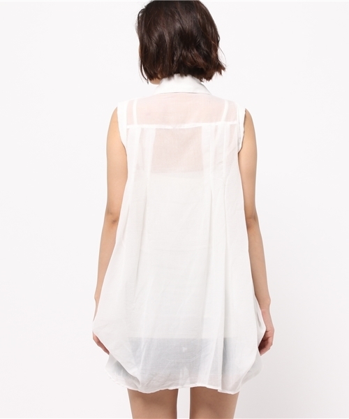 OUTLET（アウトレット）の「【DaTuRa】裾ボリュームシャツワンピ（ワンピース・レディース・ホワイト・FREE）」の2枚目の写真