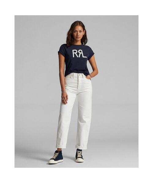 RRL(ダブル アール エル)の「ロゴ コットン ジャージー Tシャツ(Tシャツ/カットソー・レディース・ネイビー系1・2/3/4/1/5)」の6枚目の写真