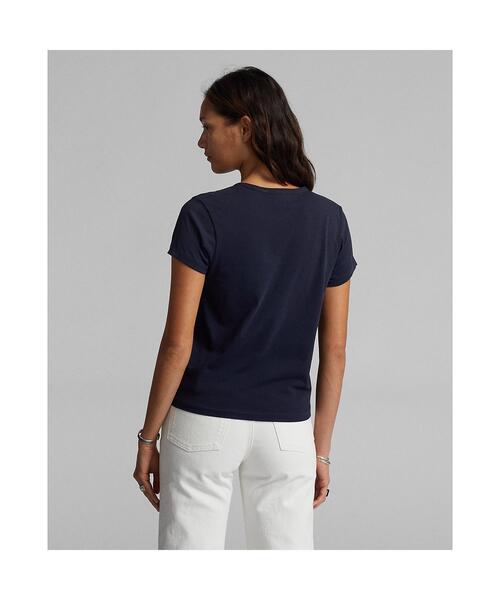 RRL(ダブル アール エル)の「ロゴ コットン ジャージー Tシャツ(Tシャツ/カットソー・レディース・ネイビー系1・2/3/4/1/5)」の3枚目の写真