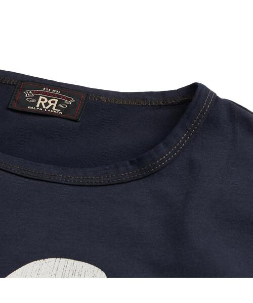 RRL(ダブル アール エル)の「ロゴ コットン ジャージー Tシャツ(Tシャツ/カットソー・レディース・ネイビー系1・2/3/4/1/5)」の5枚目の写真