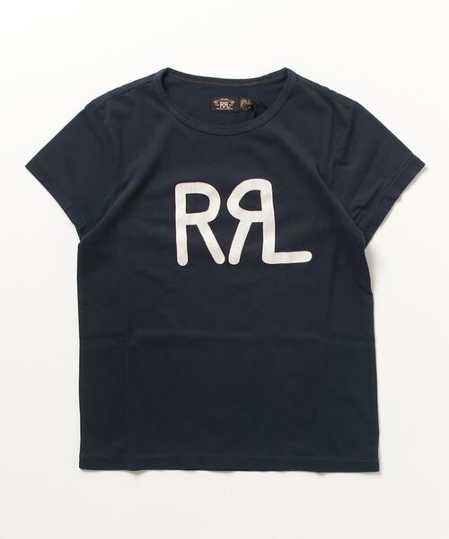 RRL(ダブル アール エル)の「ロゴ コットン ジャージー Tシャツ(Tシャツ/カットソー・レディース・ネイビー系1・2/3/4/1/5)」の7枚目の写真