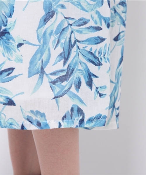 AZUL by moussy（アズールバイマウジー）の「リーフ柄クロプトバギーパンツ（その他パンツ・レディース・カーキ/ブルー系その他・MEDIUM/SMALL/LARGE）」の9枚目の写真