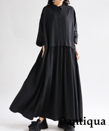 antiqua（アンティカ）の「ギャザーワンピース（ワンピース）」