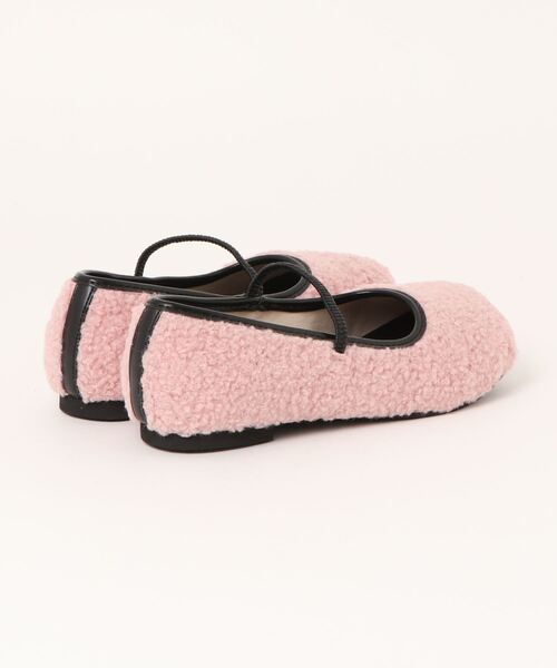Alley by w closet（アリーバイダブルクローゼット）の「【Alley】ボアバレエシューズ（バレエシューズ・レディース・オフホワイト/ピンク/モカ・L/M）」の9枚目の写真