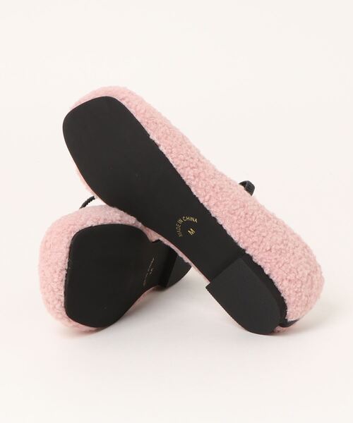 Alley by w closet（アリーバイダブルクローゼット）の「【Alley】ボアバレエシューズ（バレエシューズ・レディース・オフホワイト/ピンク/モカ・L/M）」の10枚目の写真