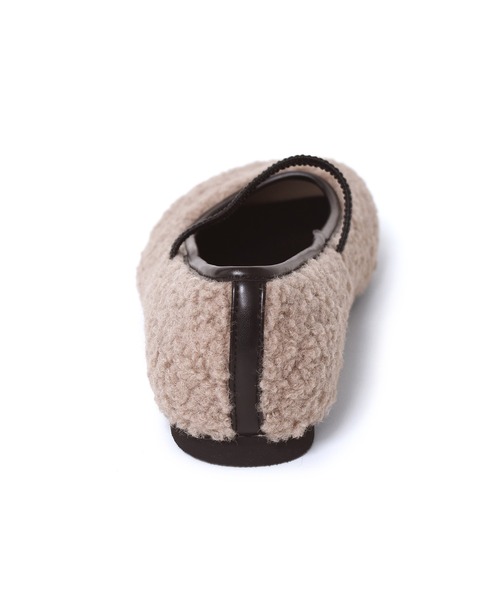 Alley by w closet（アリーバイダブルクローゼット）の「【Alley】ボアバレエシューズ（バレエシューズ・レディース・オフホワイト/ピンク/モカ・L/M）」の7枚目の写真