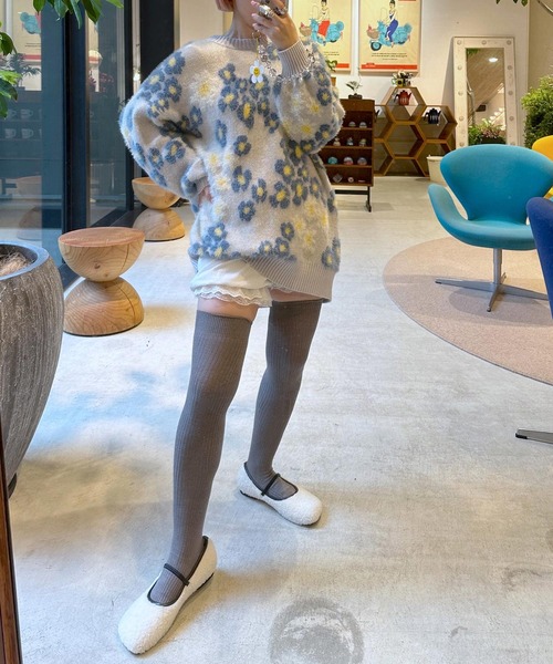 Alley by w closet（アリーバイダブルクローゼット）の「【Alley】ボアバレエシューズ（バレエシューズ・レディース・オフホワイト/ピンク/モカ・L/M）」の15枚目の写真