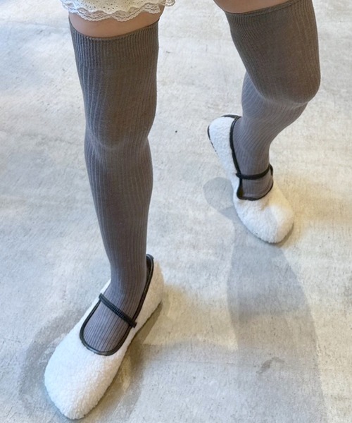 Alley by w closet（アリーバイダブルクローゼット）の「【Alley】ボアバレエシューズ（バレエシューズ・レディース・オフホワイト/ピンク/モカ・L/M）」の17枚目の写真