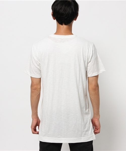 WEGO（ウィゴー）の「WEGO/サイドスリットロングTシャツ（Tシャツ/カットソー・メンズ・杢グレー/ブラック/ホワイト・MEDIUM/LARGE）」の7枚目の写真