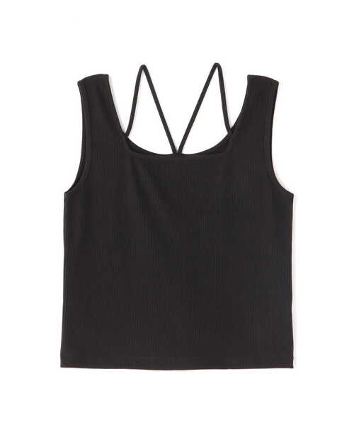 EDIT COLOGNE（エディットコロン）の「《EDIT COLOGNE》前後2Wayテレコタンクトップ（タンクトップ・レディース・ブラック/グレー/オフホワイト・FREE）」の4枚目の写真