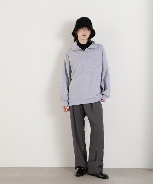 N.（N. Natural Beauty Basic）（エヌエヌナチュラルビューティーベーシック）の「◆シャギーベルハット（ハット・レディース・ホワイト/ブラック・ﾌﾘ-）」の3枚目の写真