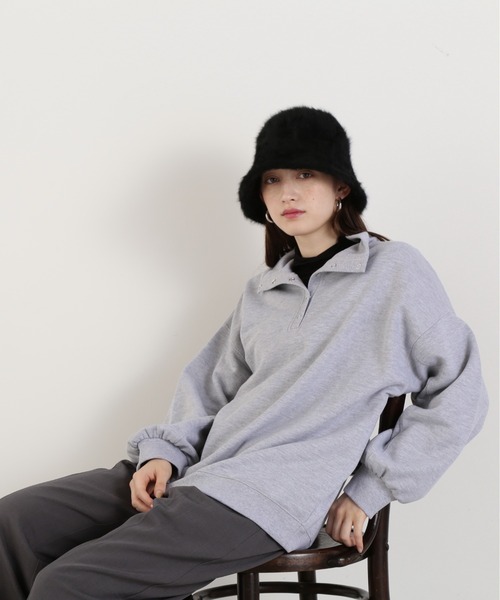 N.（N. Natural Beauty Basic）（エヌエヌナチュラルビューティーベーシック）の「◆シャギーベルハット（ハット・レディース・ホワイト/ブラック・ﾌﾘ-）」の8枚目の写真