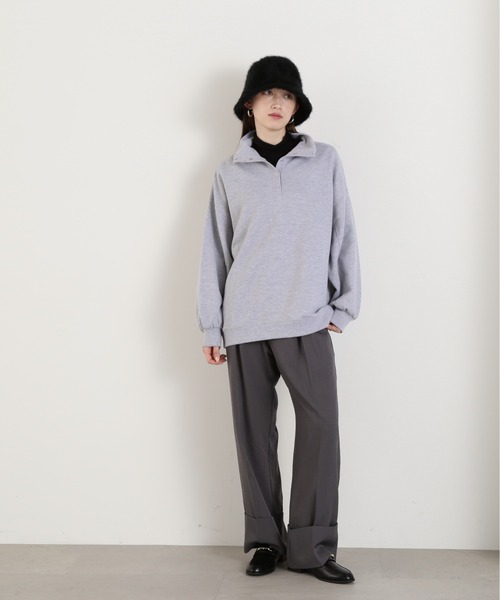 N.（N. Natural Beauty Basic）（エヌエヌナチュラルビューティーベーシック）の「◆シャギーベルハット（ハット・レディース・ホワイト/ブラック・ﾌﾘ-）」の9枚目の写真