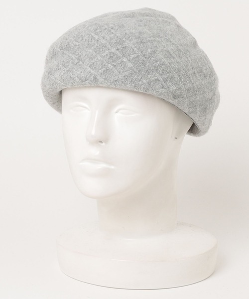 FUNALIVE（ファンアライブ）の「PAGE ONE 編み立て柄入りベレー（ハンチング/ベレー帽・レディース・カーキ/モカ/アイボリー/ブラック/グレー/カーキ系/ブルー系/杢グレー・FREE）」の4枚目の写真