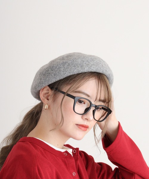 FUNALIVE（ファンアライブ）の「PAGE ONE 編み立て柄入りベレー（ハンチング/ベレー帽・レディース・カーキ/モカ/アイボリー/ブラック/グレー/カーキ系/ブルー系/杢グレー・FREE）」の16枚目の写真