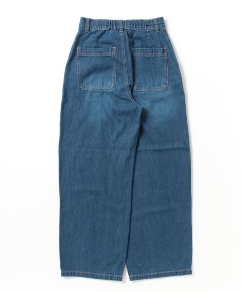 NAVY(ネイビー)の「GOOD STYLE JEANS タックワイドパンツ(デニムパンツ・レディース・ネイビー/ライトブルー・M/S/L)」の4枚目の写真