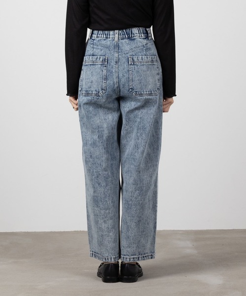 NAVY(ネイビー)の「GOOD STYLE JEANS タックワイドパンツ(デニムパンツ・レディース・ネイビー/ライトブルー・M/S/L)」の6枚目の写真