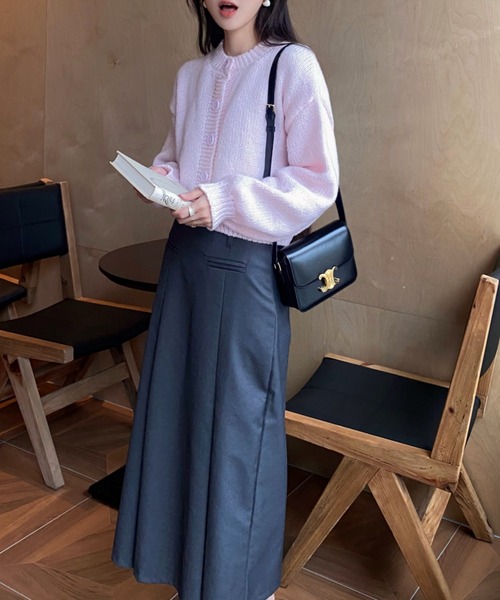 Ada.(エイダ)の「袖ぽわん パステルカラー ショート カーディガン(カーディガン/ボレロ・レディース・パープル/ライトグリーン/ピンク/ブラック/ライトブルー・FREE)」の20枚目の写真
