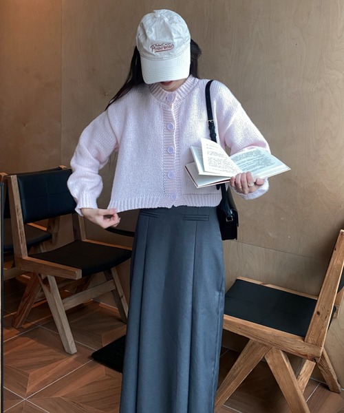 Ada.(エイダ)の「袖ぽわん パステルカラー ショート カーディガン(カーディガン/ボレロ・レディース・パープル/ライトグリーン/ピンク/ブラック/ライトブルー・FREE)」の21枚目の写真