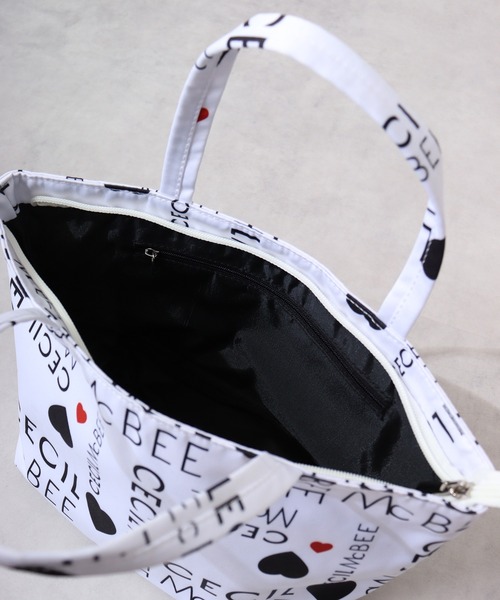 CECIL McBEE（セシルマクビー）の「ロゴパターントートバッグ　M（トートバッグ・レディース・ブラック/ホワイト・F）」の11枚目の写真