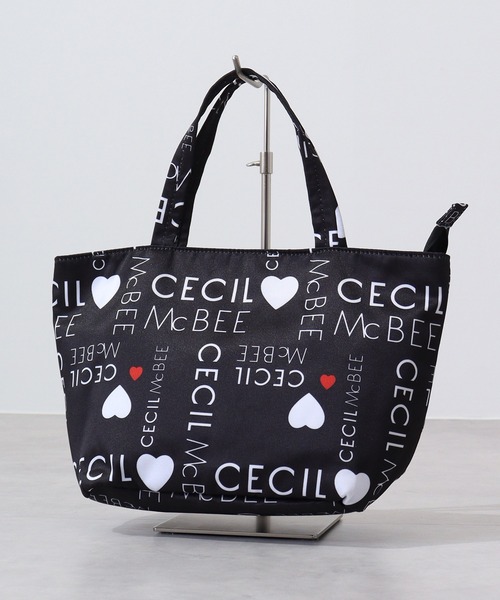 CECIL McBEE（セシルマクビー）の「ロゴパターントートバッグ　M（トートバッグ・レディース・ブラック/ホワイト・F）」の6枚目の写真