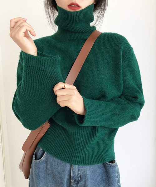 【新品未使用】ROPE ★ 2WAYセーター　グリーン ファッションレター Fashion Letter 前後2way透かし編みニット