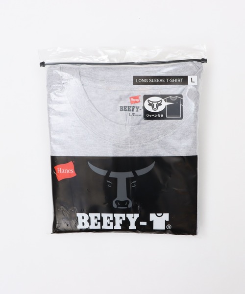 HANES（ヘインズ）の「【Hanes/ヘインズ】メンズ ビーフィー ロングスリーブTシャツ（Tシャツ/カットソー・メンズ・ブラック/ホワイト/ネイビー/ヘザーグレー・MEDIUM/LARGE/SMALL/X-LARGE/X-SMALL）」の11枚目の写真